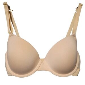 LIVELY The All Day Deep V Multi-Way Underwire Bra 32C Nude Mesh Detail WL0821